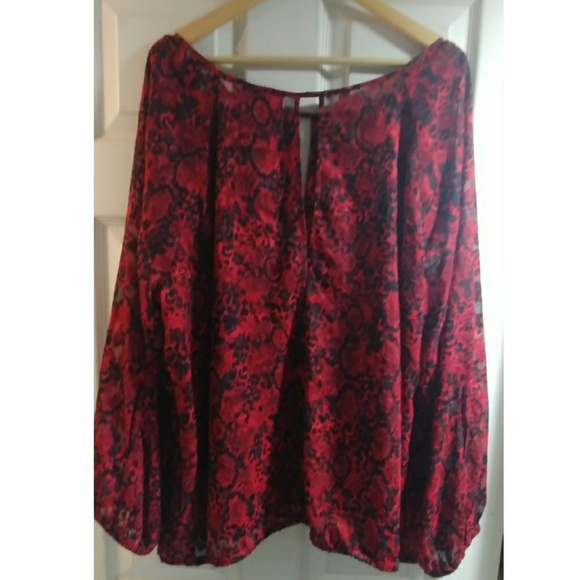 🆕➕ Lane Bryant 💜 Sheer Blouse - Picture 4 of 7